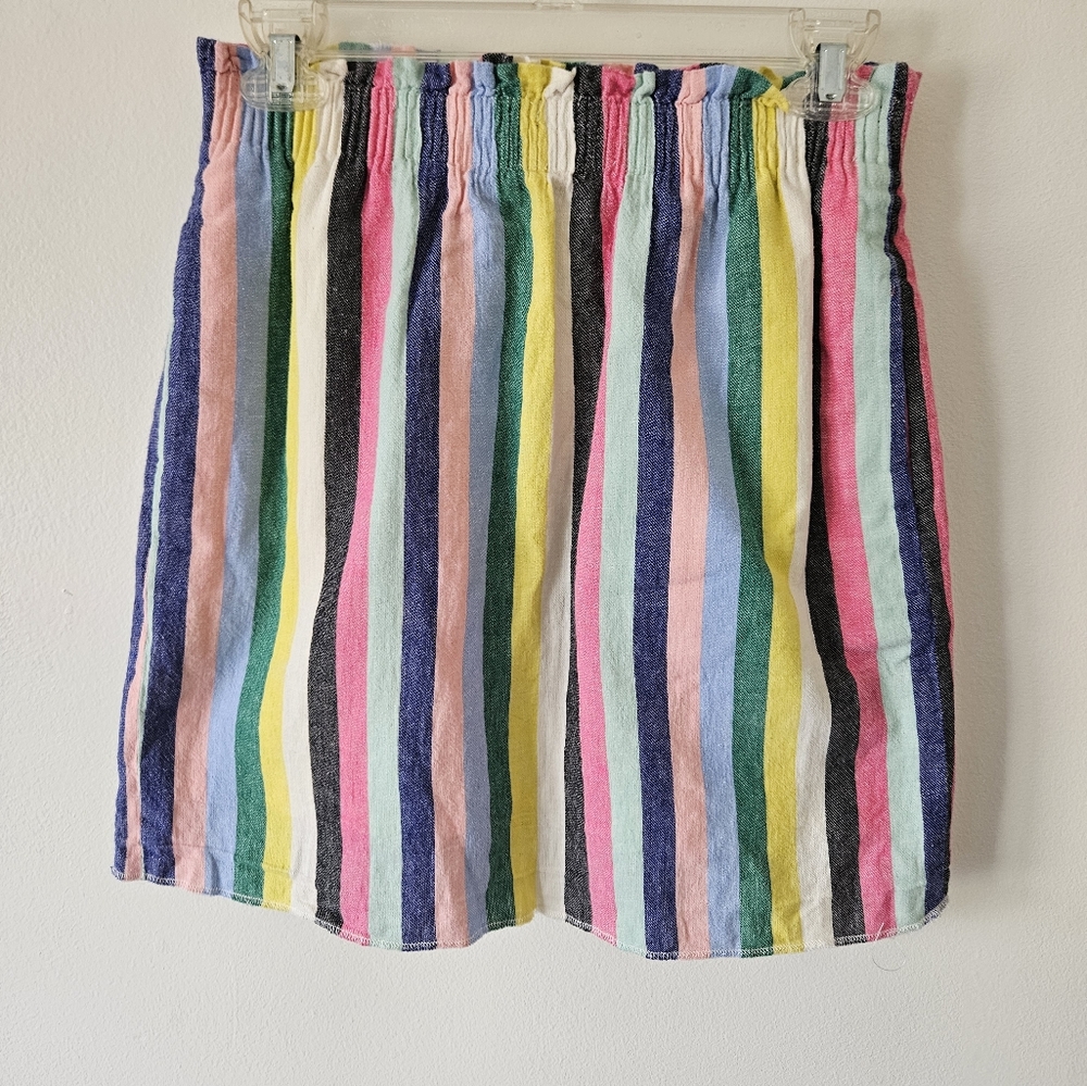 J. Crew rainbow striped skirt